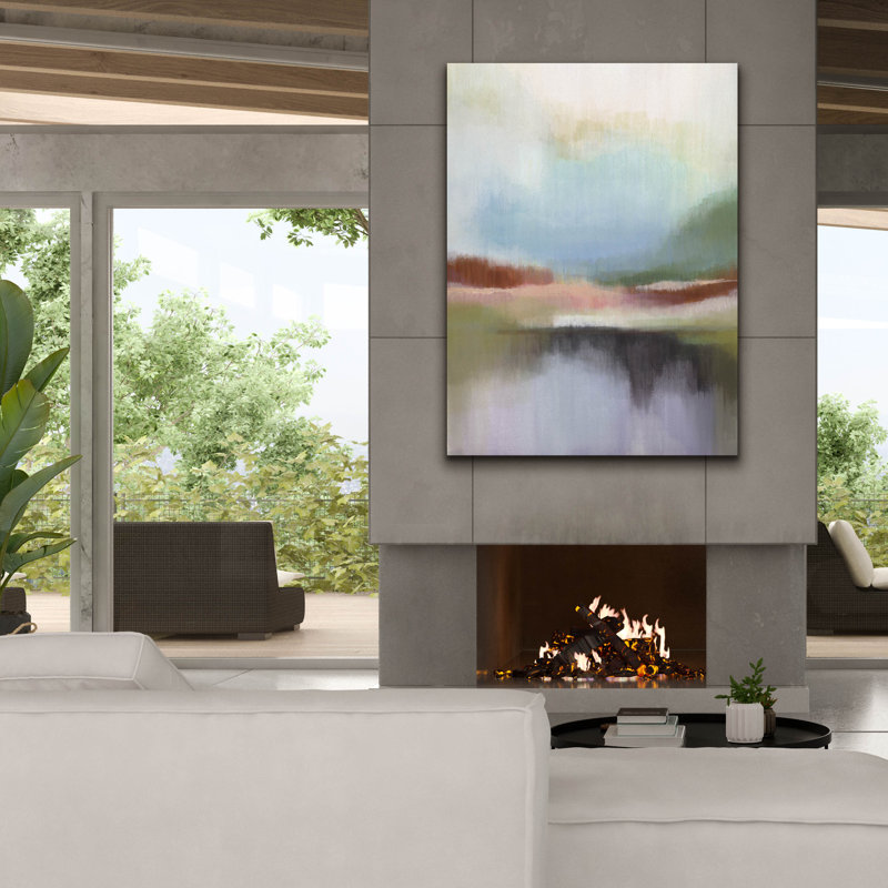  «Spring Lake 1» par Brittany Evans, art mural sur toile, 40 po x 54 po