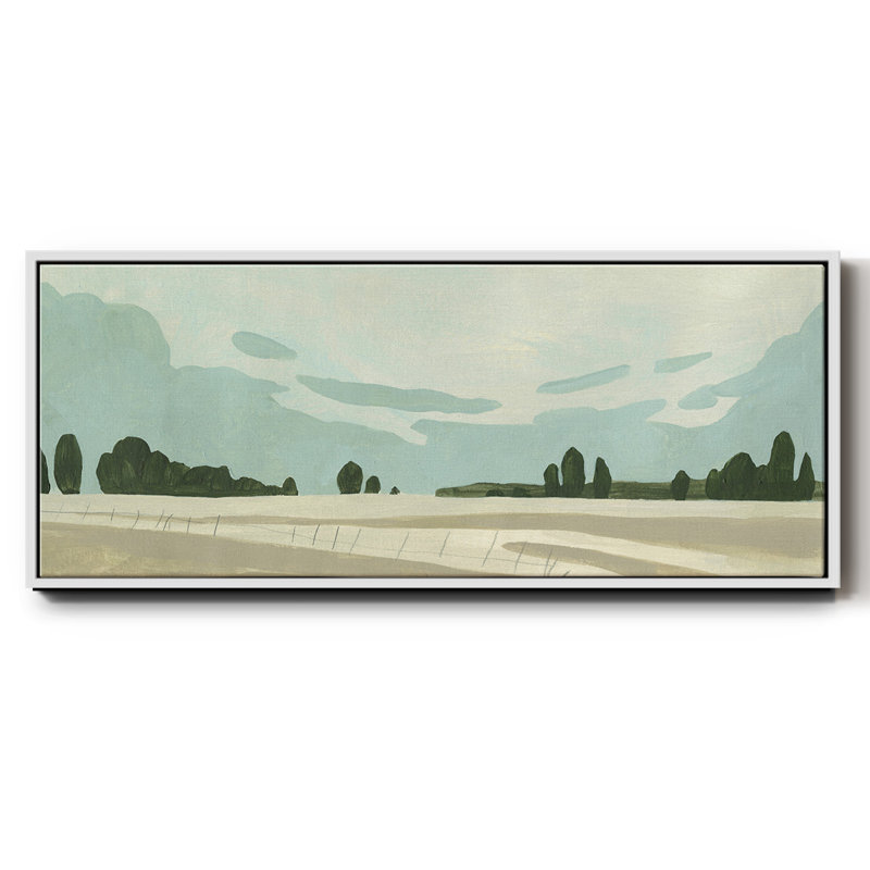" Farmland Study III ", White, 8" H x 20" W x 1.5" D