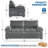  79'' W Upholstered Sofa Velvet Couch with USB Charging Ports-104469164