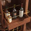 Modern Wine Bar with Wine Glass Rack and Storage Drawer-2075705589