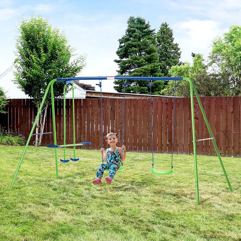 Portique réglable pour enfant, Bleu / vert