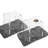 WAAcrylic End Table, Clear Lucite Coffee Table with Waterfall Edges (Set of 2)