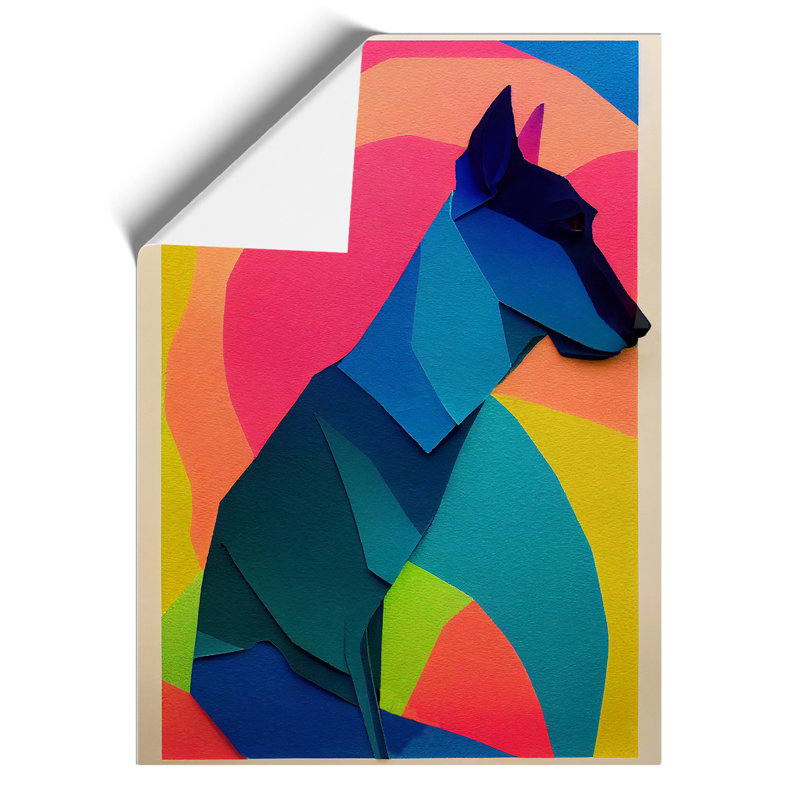 Paper Dog No.1 Abstract - Wall Art, Paper, 59.4cm H x 42cm W, No Matte
