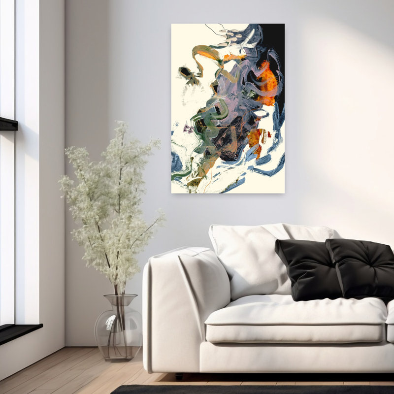 Art contemporain, art contemporain abstrait, H 36 po x l 24 po