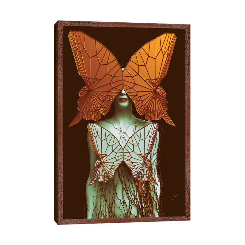 Transformation II - Print on Canvas, 101.6 cm H x 66.04 cm W, Brown Framed