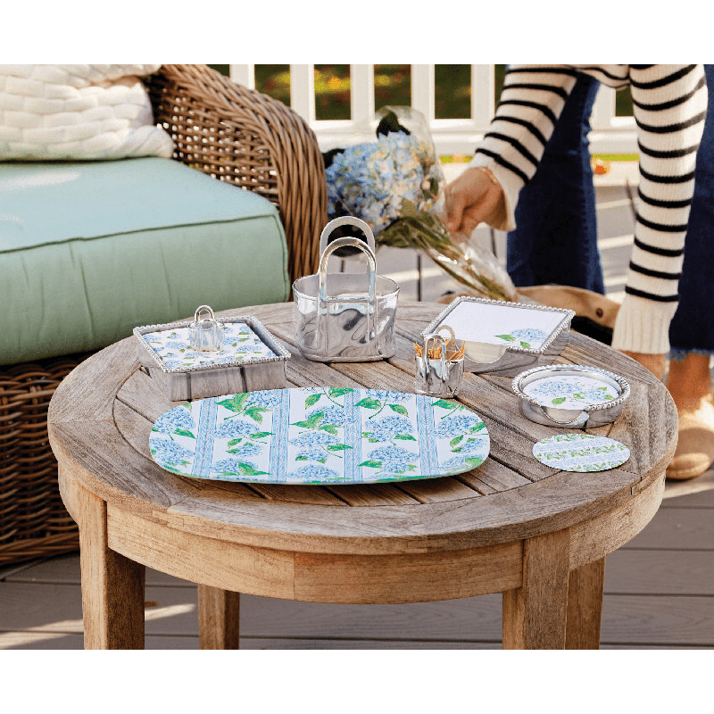 Hydrangea Coaster Set with Holder