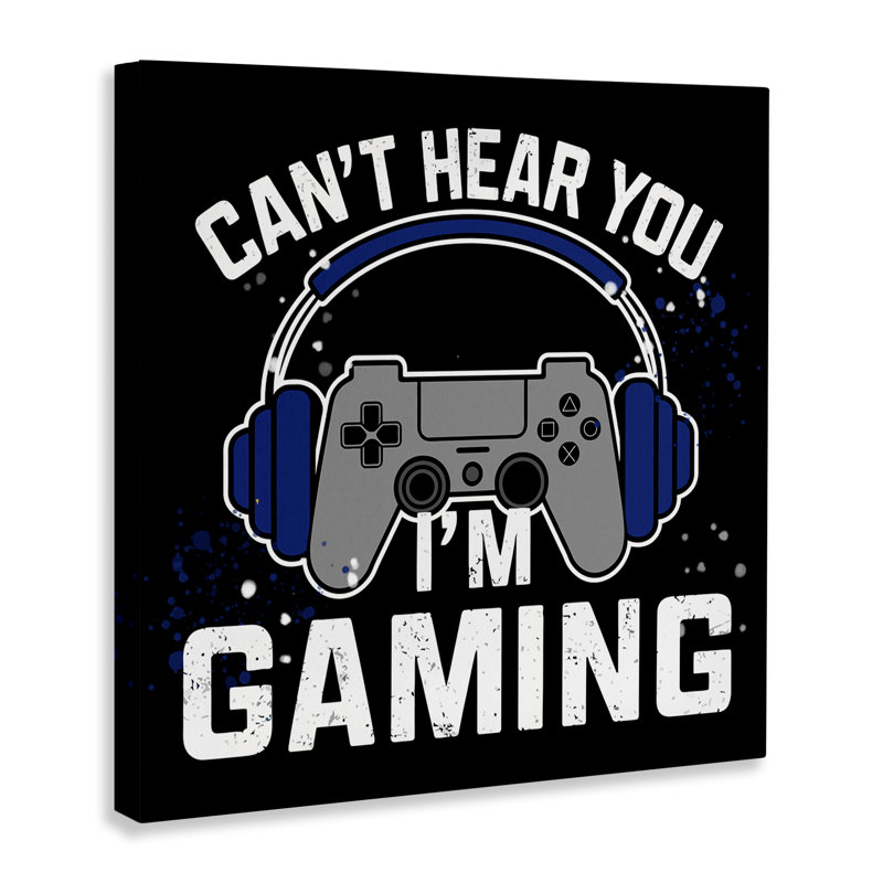 «Can Hear Hear You Gaming Canvas», conception de Kim Allen, H 17 po x l 17 po