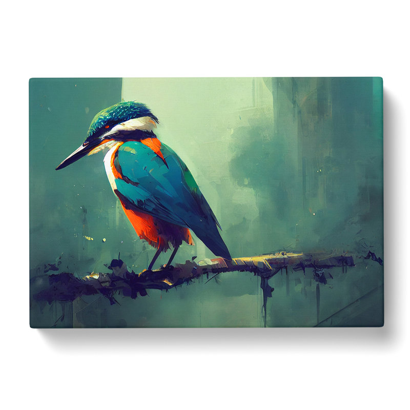 Kingfisher Bird Vol.5 - Wrapped Canvas, 35cm H x 50cm W x 3cm D