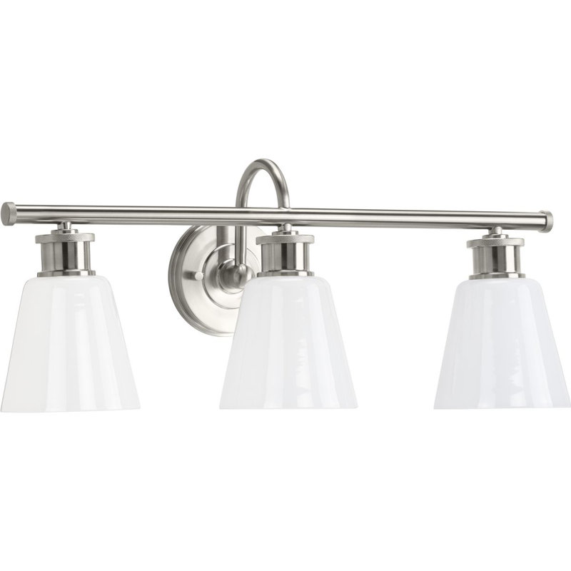 Hollymead 3 - Light Dimmable Vanity Light, Brushed Nickel