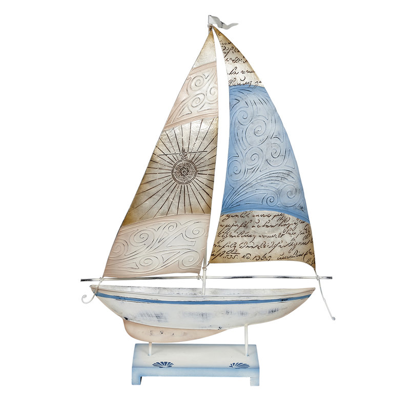 Sanderlin Handmade Sailboat with Compass Stand