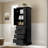 Storage Cabinet with 2 Doors and 4 Drawers for Bathroom, Office, Adjustable Shelf, MDF Board with Painted Finish,-205757467