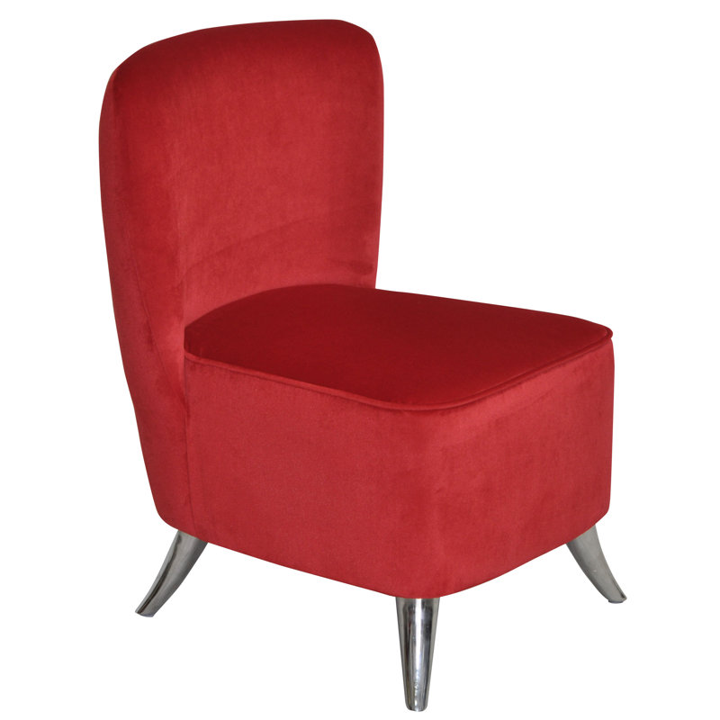 Pepi Upholstered Slipper Chair, Red