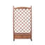 Lit de jardin surélevé avec treillis - paquet de 2 - jardinière en bois pour l'extérieur et support pour plante 30 couches