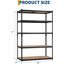 Étagères de rangement pour garage, étagère en métal robuste, support de rangement sans boulons réglable d'une capacité de 2 500 lb avec planches en panneau de fibres à densité moyenne pour le garage, le garde-manger, le sous-sol ou l'entrepôt-566726396