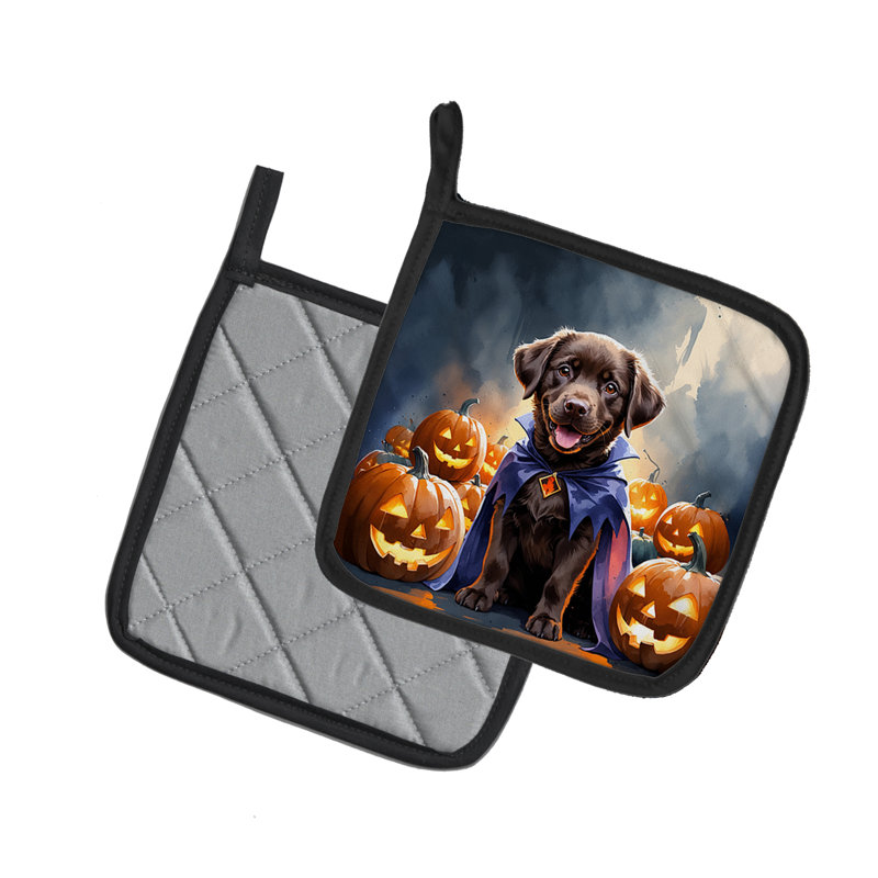 Paire de mangeoires chocolat Labrador Retriever chocolat