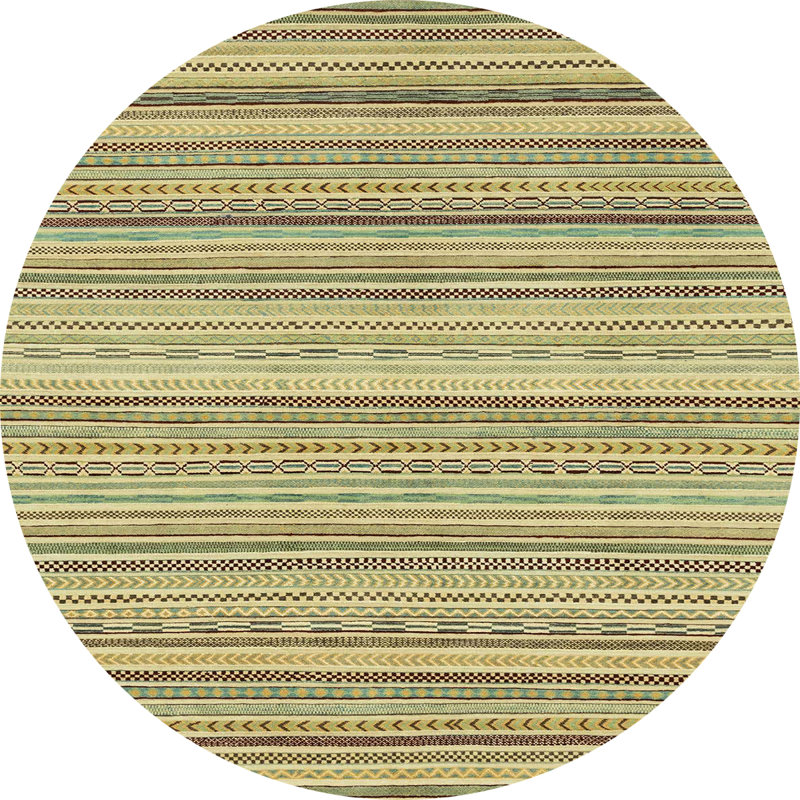 Abstract Indoor Rug, Round 8'