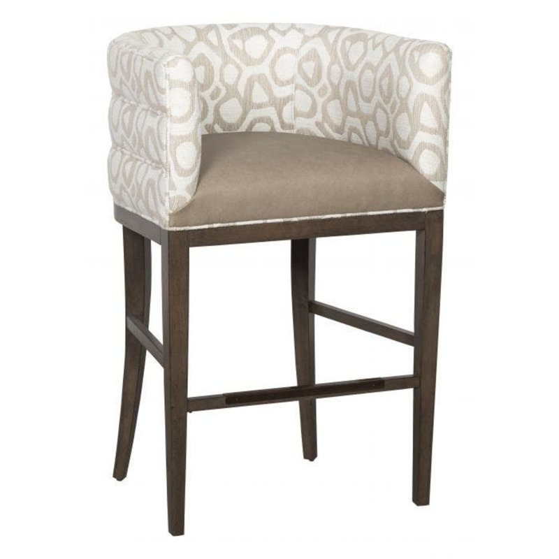 Tabouret de bar 31 po Allie, Amande chamois, Lin 3155