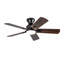 Ventilateurs de plafond avec lumières, ventilateur de plafond à profil bas de 42 pouces avec lumière et télécommande, Plafonnier encastré, réversible, 3Cct, à intensité variable, silencieux, ventilateur de plafond noir pour la chambre à coucher, utilisation intérieure / extérieure