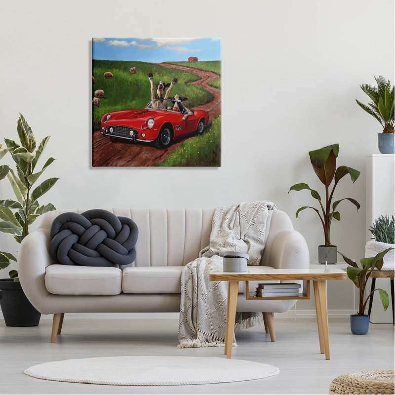 Art sur toile, "Road trip", H 30 po x l 30 po x P 1,5 po