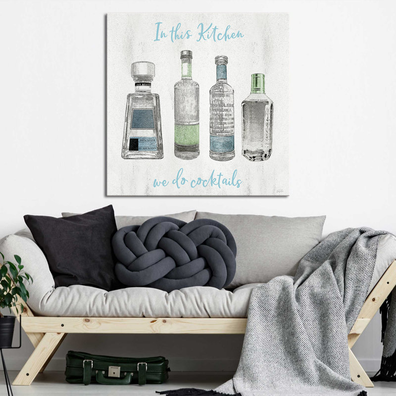 "Kitchen Cocktail II" par Natalie Carpentieri, reproduction sur toile, H 24 po x l 24 po x P 1,5 po