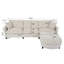 Canapé modulaire polyvalent avec repose-pieds, coussins amovibles et rangement pour accoudoirs pour plus de confort et de commodité-107770640