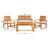 Andralyn Acacia 4 - Person Patio Conversation Set with Cushions-1013235573-1039766069