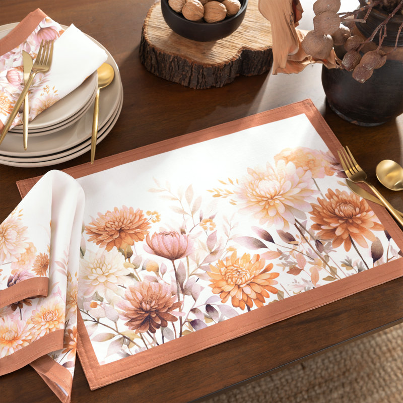 Autumn Blooms /Harvest Napkins, 17"x17"