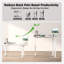 Bureau debout en L de 63 po pour ordinateur, bureau de coin électrique à hauteur réglable pour le bureau personnel-789745713-785969064