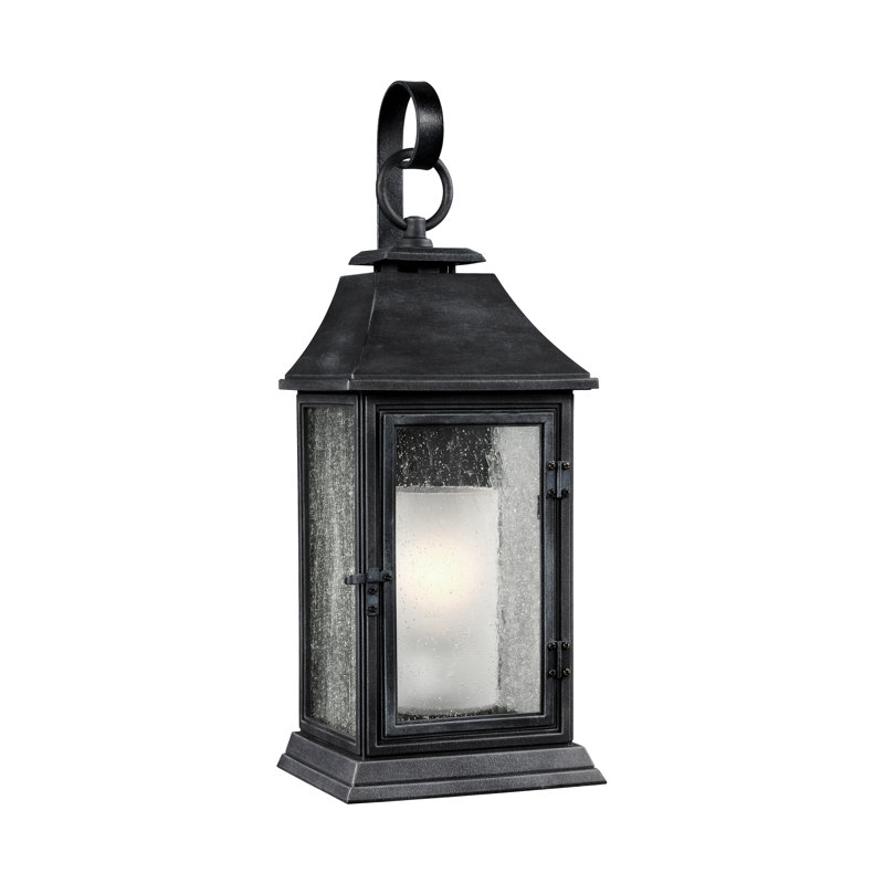 Shepherd 1 - Light Outdoor Wall Lantern, Dark Weathered Zinc, 25.63" H x 8.5" W x 9.63" D