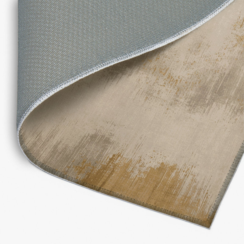 Tapis beige abstrait intérieur et extérieur, Rectangulaire 8 pi x 10 pi