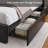 Sharella Upholstered Storage Bed With Charging Station And LED Lights-1555297248