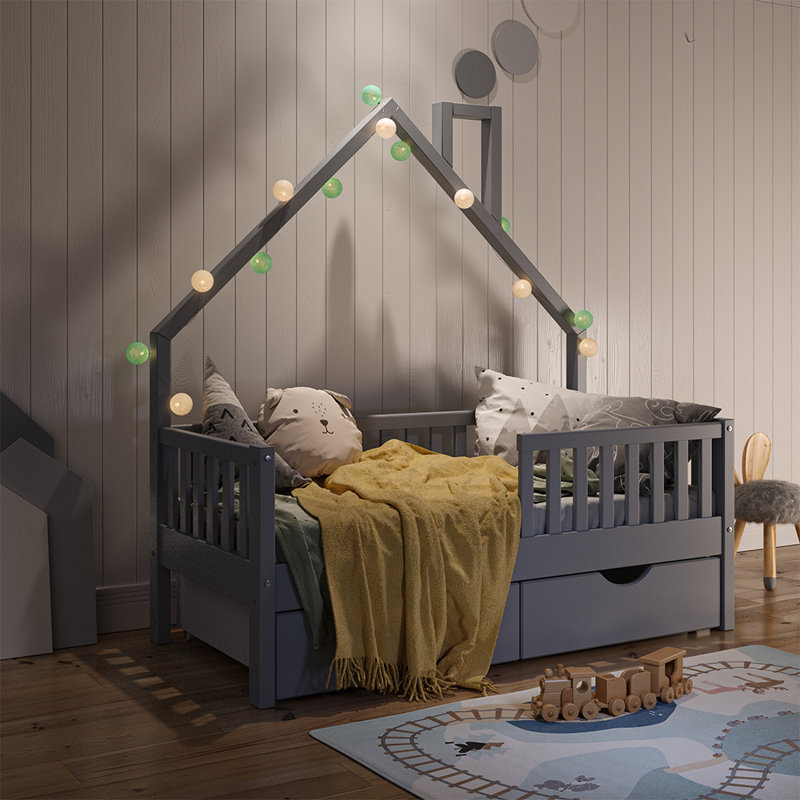 Lucida Cot Bed / Toddler (70 X 140cm) Standard Beds Functional Bed with Storage Included