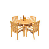Hari Outdoor 5 - Piece Teak Dining Set