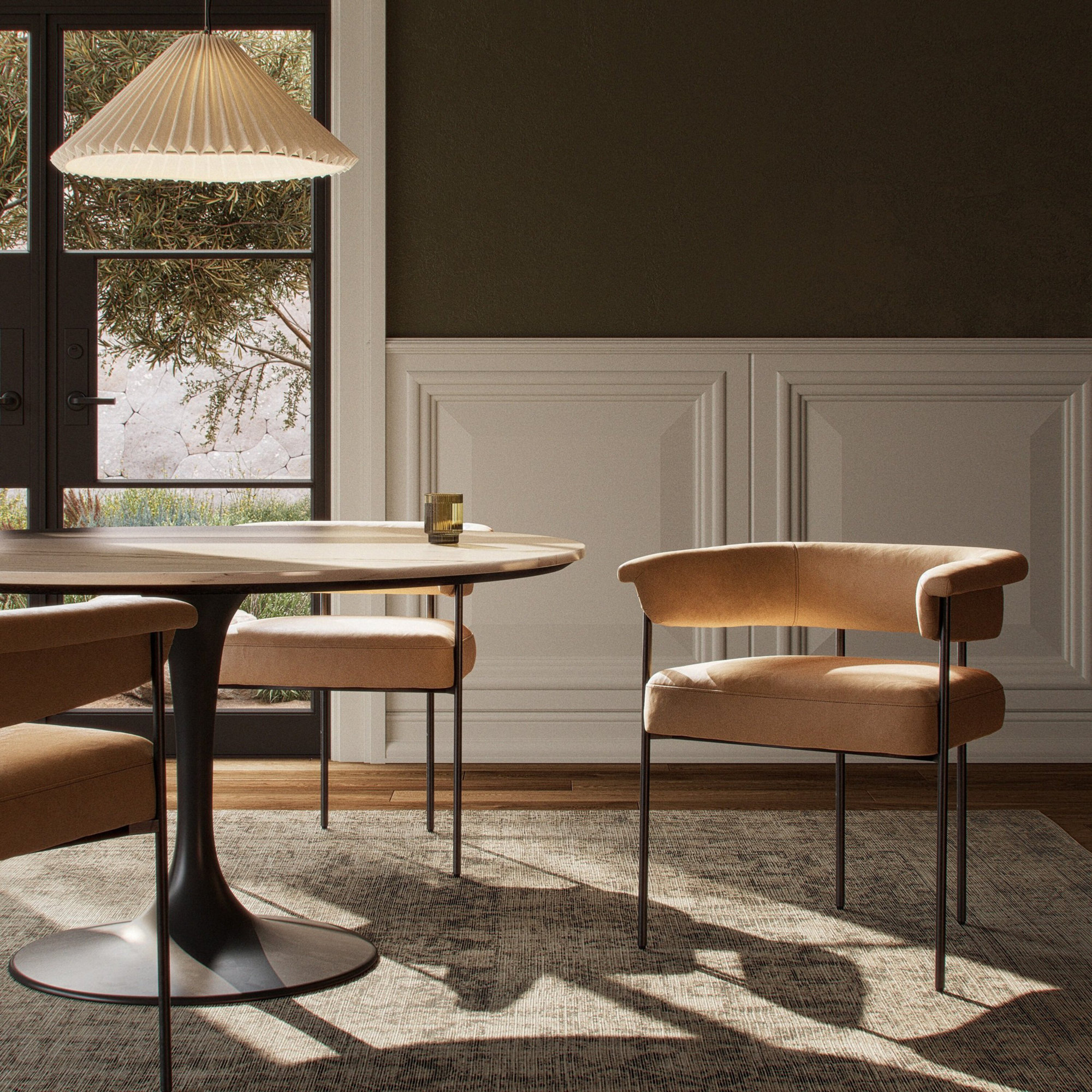 Lyssa Upholstered Arm Chair, Maestro Camel