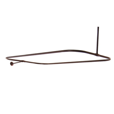 48'' D-Shaped Fixed Shower Curtain Rod