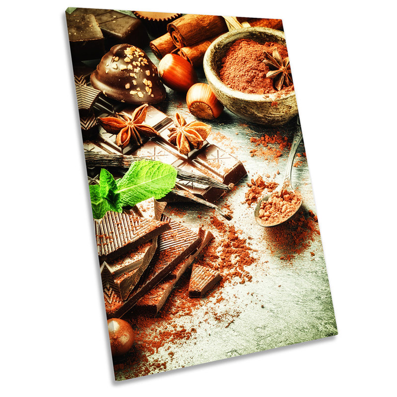 Kitchen Chocolate Spices - Wrapped Canvas Print, 45.7cm H x 30.5cm W x 2cm D