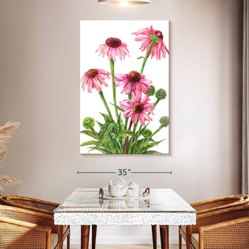 Harnek Echinacea Flower Cluster, 51" H x 34" W