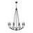 10 - Light Steel Dimmable Empire Chandelier
