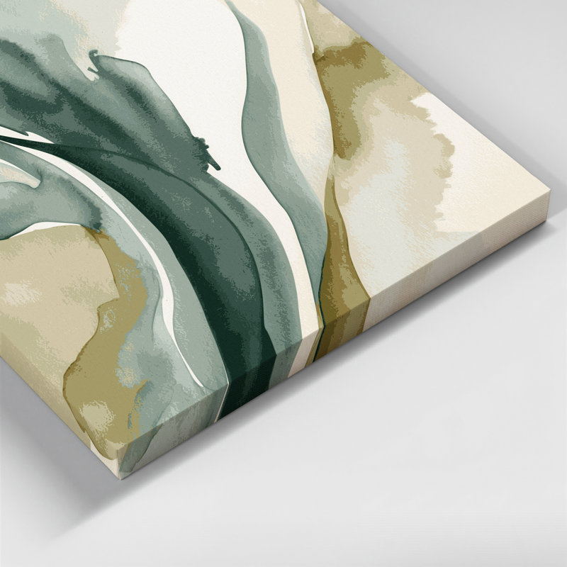Aquarelle abstraite 36, art mural sur toile grise