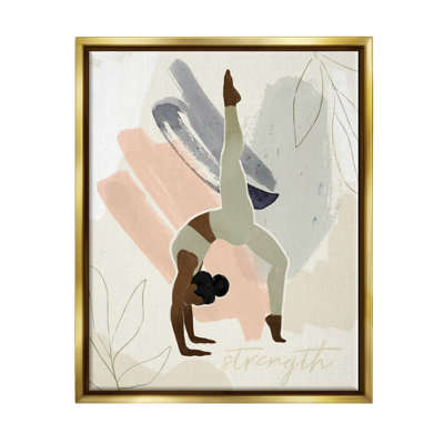 " Strength Abstract Leaf Simple Yoga Fitness Person " by Victoria Barnes