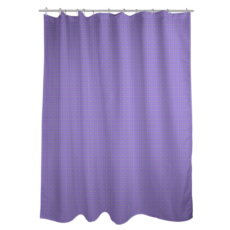 Rideau de douche simple Katelyn Elizabeth, Mauve / Vert
