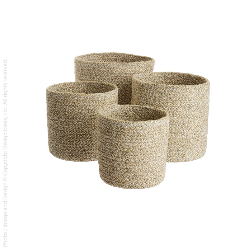 Gracie Oaks Berkey Fabric Basket, Sand