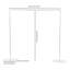 Support pour fond de mariage en forme d'arche de fer blanc 2,1M