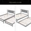 Lit plateforme double avec lit gigogne réglable-1813806224