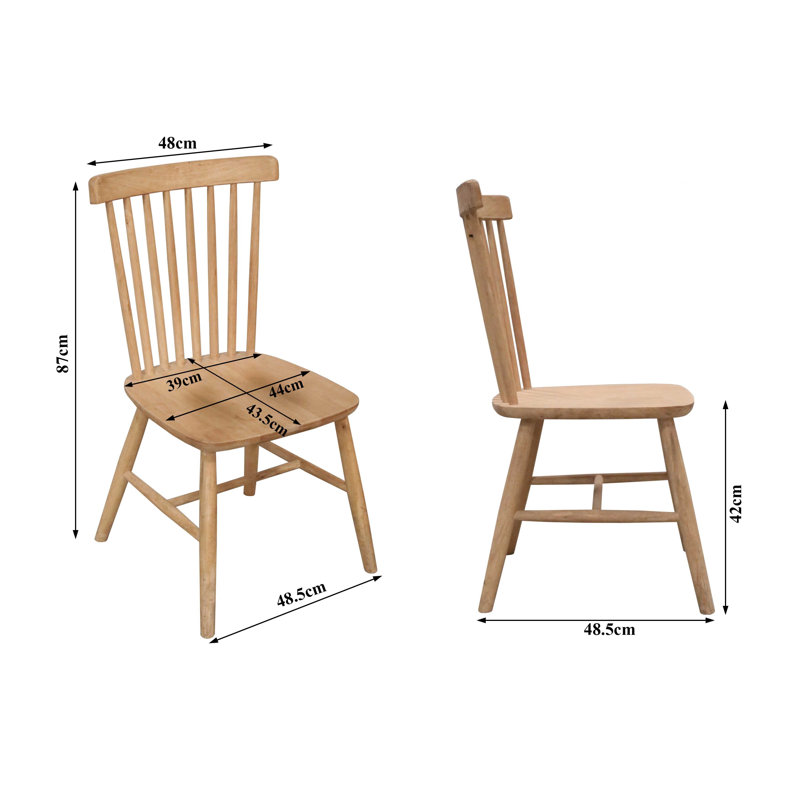 Liseron Solid Wood Slat Back Dining Chair