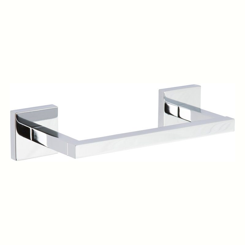 Lineal Double Post Toilet Paper Holder, Polished Chrome