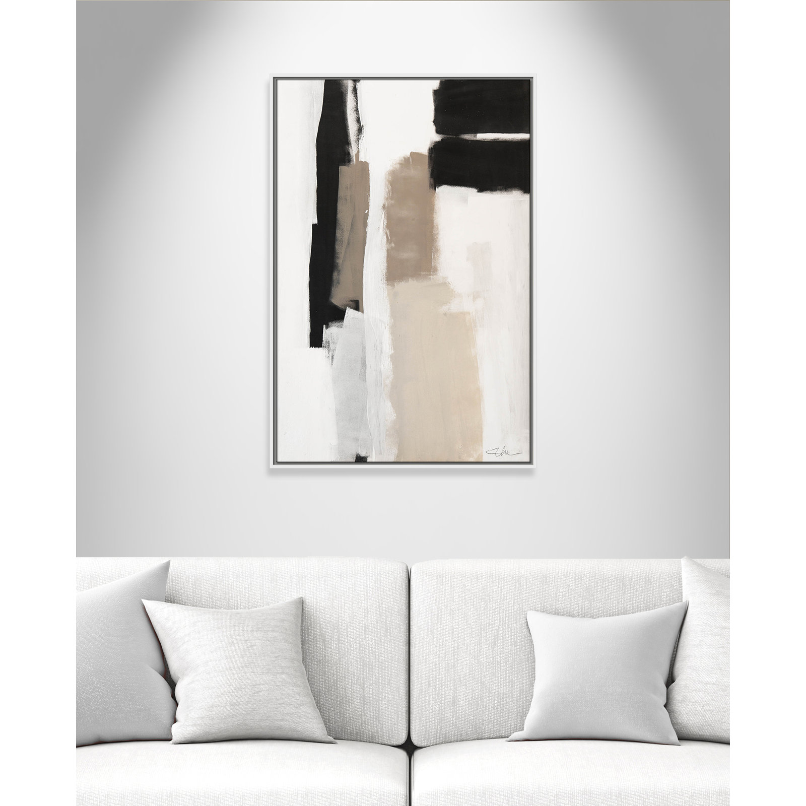Giverny Earth Scapes II by  Print, No Mat, 37.5" H x 25.5" W x 2" D, White Floater Framed
