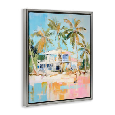 Cadre flottant abstrait Bungalow tropical, design par LSR Design Studio