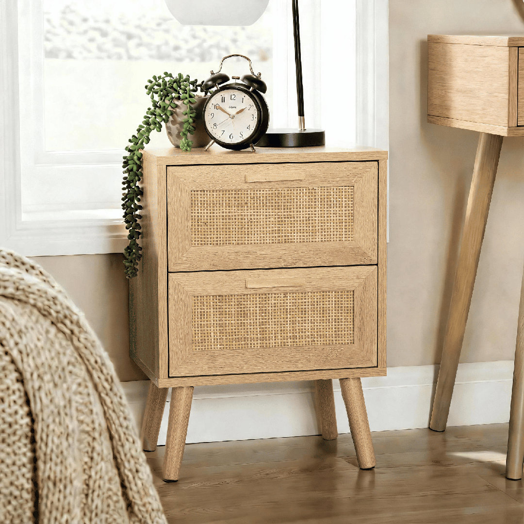Anelise 40cm W Manufactured Wood Bedside Table