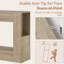 Console de 47 po en bois de ferme avec tiroir et tablettes de rangement pour le vestibule-1302655517